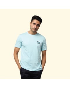Greys&Blues Pima Round Neck T-Shirt-Ice Blue